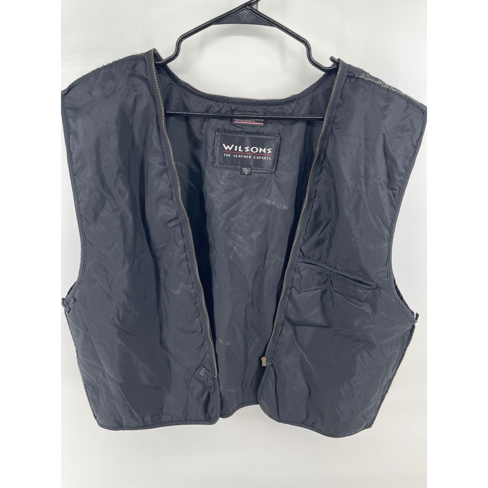 Wilsons Leather Experts Vest Liner Womens M Black Thinsulate Insulated Excellent